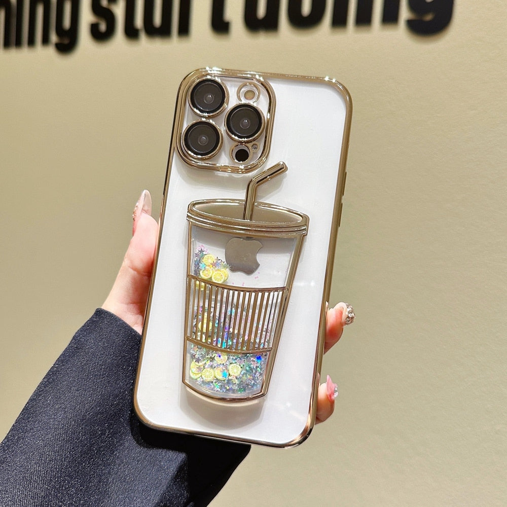 Glitter Star Cup iPhone Case