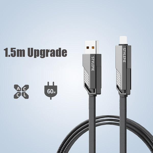 4 in 1 Nylon Braided Fast Charging USB-C Cable