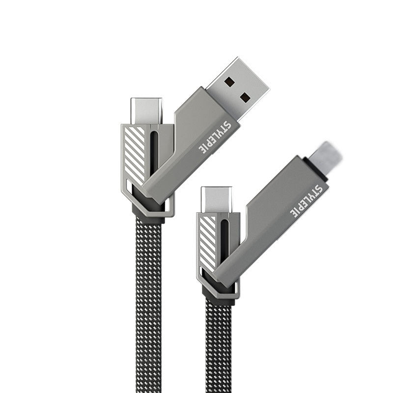 4 in 1 Nylon Braided Fast Charging USB-C Cable
