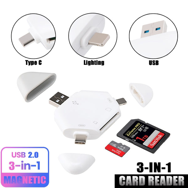 3 in 1 USB Card Reader