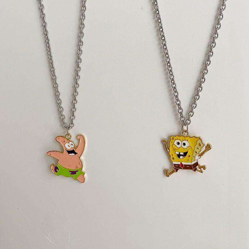 2 Pcs SpongeRob Necklace